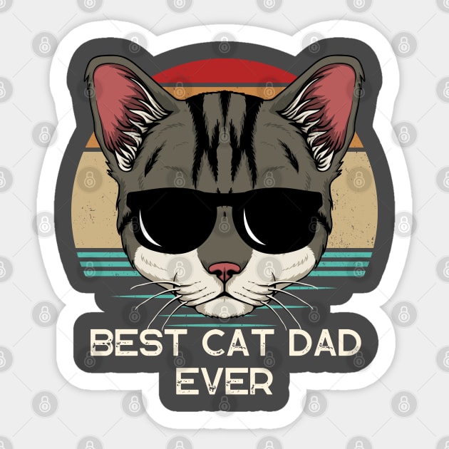 Best Cat Dad Ever Sticker by debageur